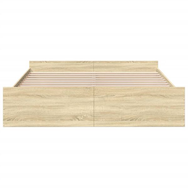 vidaXL Bettgestell mit Schubladen Sonoma-Eiche 180x200cm Holzwerkstoff