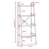 vidaXL Standregal mit 4 B&ouml;den Schwarz 56x35x140 cm