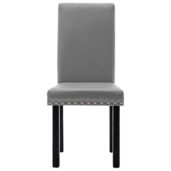 vidaXL Esszimmerst&uuml;hle 6 Stk. Grau Kunstleder