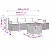 vidaXL Gartensofa-set mit Kissen 6 pcs Beige Poly-Rattan