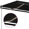 vidaXL Markise Manuell Einziehbar mit LED 400x350 cm Anthrazit