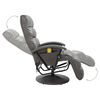 vidaXL TV-Massagesessel Grau Kunstleder