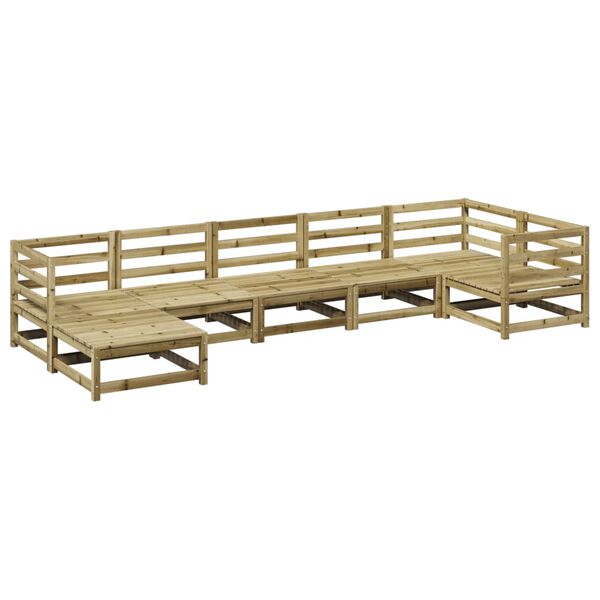 vidaXL 7-tlg. Garten-Sofagarnitur Kiefernholz Impr&auml;gniert