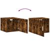 vidaXL Hochschrank Schmal R&auml;uchereiche 45x42,5x225 cm Holzwerkstoff