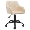vidaXL Esszimmerst&uuml;hle 2 Stk. Drehbar Creme Stoff
