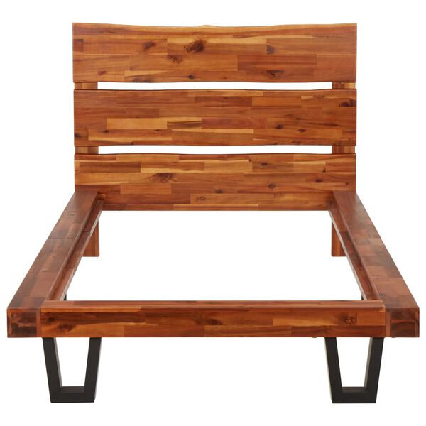 vidaXL Massivholzbett mit Baumkante Akazienholz 90 cm