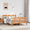 vidaXL Bettgestell mit Kopfteil ohne Matratze Wachsbraun 150x200 cm