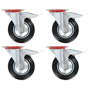 vidaXL Lenkrollen mit Doppelbremsen 4 Stk. 160 mm