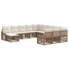 vidaXL Gartensofa-set 12 pcs Beige Poly-Rattan