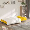 vidaXL Schlafsofa 2-Sitzer mit 2 Kissen Gelb Samt