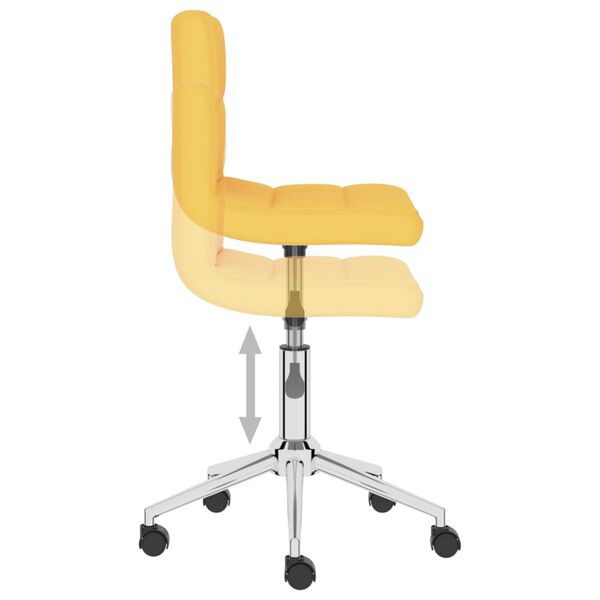 vidaXL Esszimmerst&uuml;hle 4 Stk. Drehbar Senfgelb Stoff