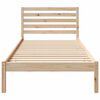 vidaXL Bettrahmen mit Kopfteil Braun 80 x 220 cm Massives Kiefernholz