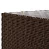 vidaXL 10-tlg. Garten-Lounge-Set mit Kissen Braun Poly Rattan