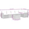 vidaXL 7-tlg. Garten-Sofagarnitur mit Kissen Beige Poly Rattan