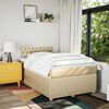 vidaXL Boxspringbett mit Matratze Creme 120x200 cm Stoff