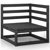 vidaXL 5-tlg. Garten-Lounge-Set Schwarz Massivholz Kiefer