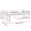 vidaXL Tagesbett Schwarz 90x190 cm Massivholz Kiefer