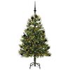 vidaXL K&uuml;nstlicher klappbarer Weihnachtsbaum mit Tannenzapfen 150 cm
