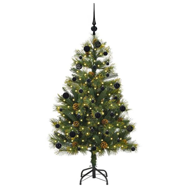 vidaXL K&uuml;nstlicher klappbarer Weihnachtsbaum mit Tannenzapfen 150 cm
