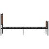 vidaXL Metallbett ohne Matratze Eichen-Optik 100x190 cm