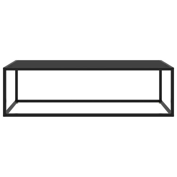 vidaXL Couchtisch Schwarz mit Schwarzem Glas 120x50x35 cm