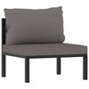 vidaXL 9-tlg. Garten-Lounge-Set mit Auflagen Poly Rattan Anthrazit