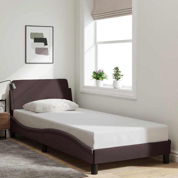 vidaXL Bettgestell "Dover" Dunkelbraun 80x200 cm Stoff