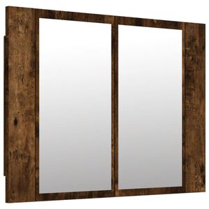 vidaXL LED-Spiegelschrank R&auml;uchereiche 60x12x45 cm Holzwerkstoff
