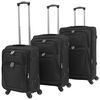 vidaXL 3-tlg. Weichgep&auml;ck Trolley-Set Schwarz