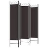 vidaXL 6-tlg. Paravent Braun 200x200 cm Stoff