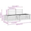 vidaXL Outdoor-Sofagarnitur 2 St&uuml;ck Natur 182,5 x 63 x 73 cm