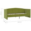 vidaXL Tagesbett mit Matratze USB Hellgr&uuml;n Samt 90x200 cm