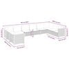 vidaXL 10-tlg. Garten-Sofagarnitur mit Kissen Schwarz Poly Rattan