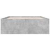 vidaXL Bettgestell Betongrau 135x190 cm Holzwerkstoff