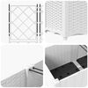 vidaXL Garten-Pflanzgef&auml;&szlig; 3 pcs Wei&szlig; 120 x 40 x 143 cm Stahl