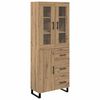 vidaXL Highboard 2 pcs Artisan-Eiche 69,5 x 34 x 180 cm Holzwerkstoff