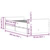 vidaXL Bettgestell mit Schubladen R&auml;uchereiche 90x200 cm