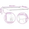 vidaXL Einziehbare Markise Hellgrau 300 x 250 cm Stoff
