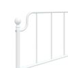 vidaXL Bettgestell mit Kopfteil Metall Wei&szlig; 107x203 cm