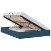 vidaXL Aufbewahrungsbett mit Kopfteil Blau 140 x 190 cm Stoff