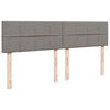 vidaXL Boxspringbett mit Matratze Taupe 180x200 cm Stoff
