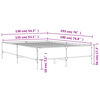 vidaXL Bettgestell Schwarz 135x190 cm Holzwerkstoff und Metall