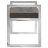 vidaXL Bank 97 cm Grau Samt und Edelstahl