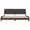 vidaXL Bettgestell ohne Matratze Dunkelbraun 200x200 cm Stoff