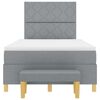 vidaXL Boxspringbett mit Matratze Hellgrau 120 x 190 cm Stoff