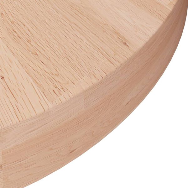 vidaXL Runde Tischplatte &Oslash;30x4 cm Unbehandeltes Massivholz Eiche