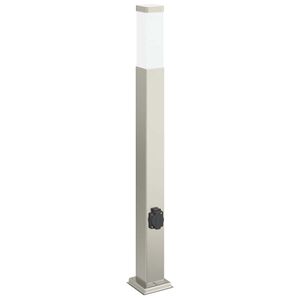 vidaXL Pollerleuchte mit Auslass 80 cm Edelstahl IP44