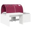 vidaXL Bett mit Tunnel 4 pcs Wei&szlig; und Rot Holzwerkstoff