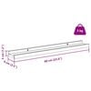 vidaXL Wandregal mit Regal 2 pcs Rot 60 x 9 x 3 cm Holzwerkstoff