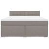 vidaXL Boxspringbett mit Matratze Taupe 180x200 cm Stoff